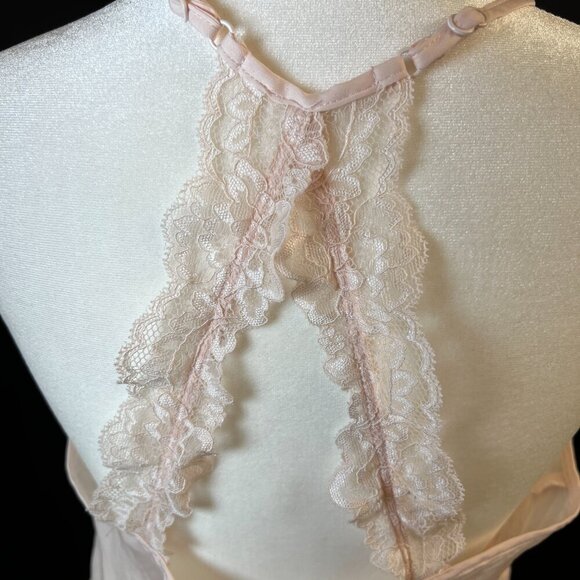 In Bloom by Jonquil Blush Lace Trim‎ Sheer Camisole Sleepwear Cami Womens Small - Picture 5 of 8